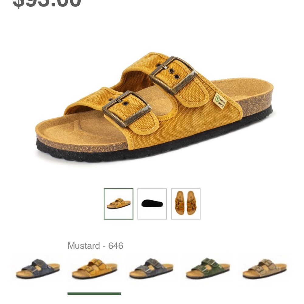 Mustard Double Buckle Sandals
